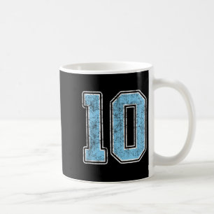 Baby Blue White Number 10 Jersey Player Uniform #1 Coffee Mug