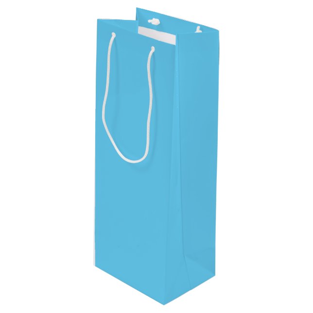 Baby Blue Wine Gift Bag (Front Angled)