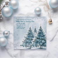 Baby Blue Winter Onederland Birthday Invitation