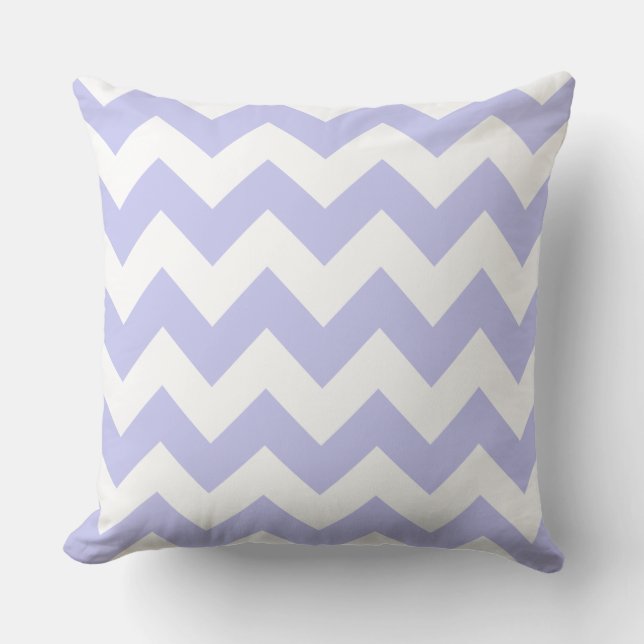 Baby Blue Zig Zag Striped Pillow (Front)