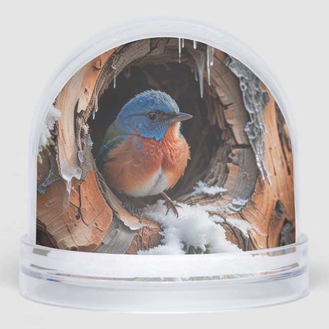 Baby Bluebird in the winter Snowglobe (Front)