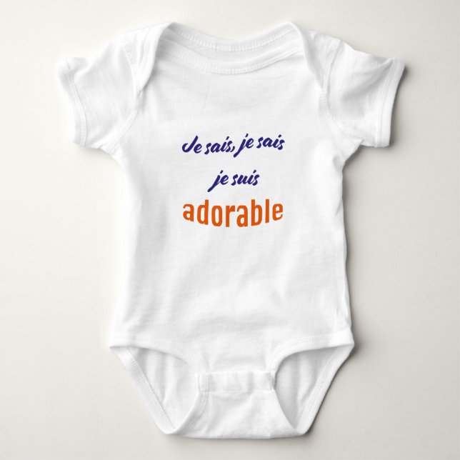 Baby Body: i'm adorable Baby Bodysuit (Front)