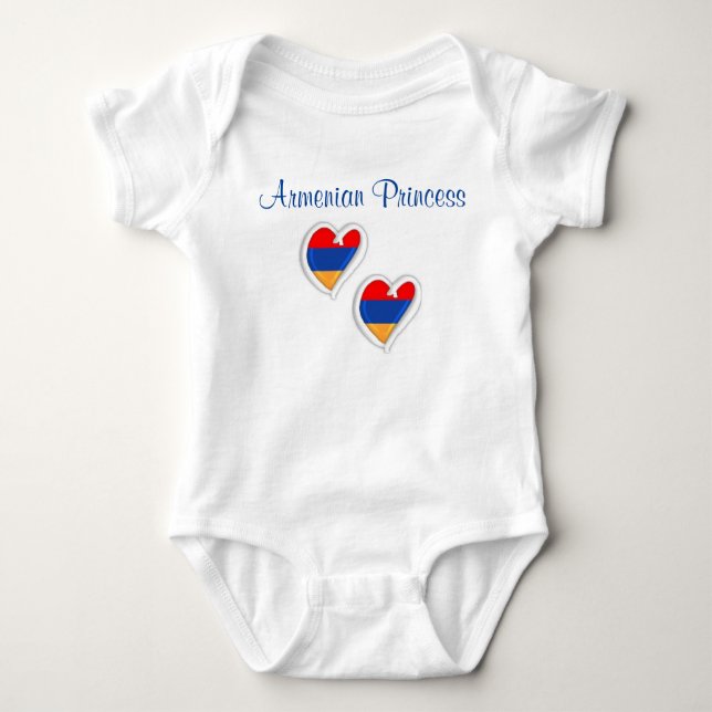 Baby  | Body Suit | Armenian Princess | Heart Bodysuit (Front)