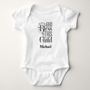 Baby Body Suit Christian God Bless This Child Baby Bodysuit
