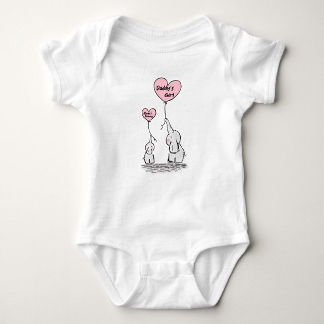 Baby Body Suit: Daddy's Girl Mama's Princess Baby Bodysuit (Front)