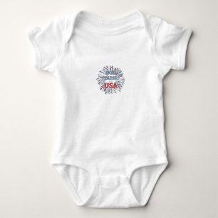 Baby body suit design God bless the USA Bodysuit