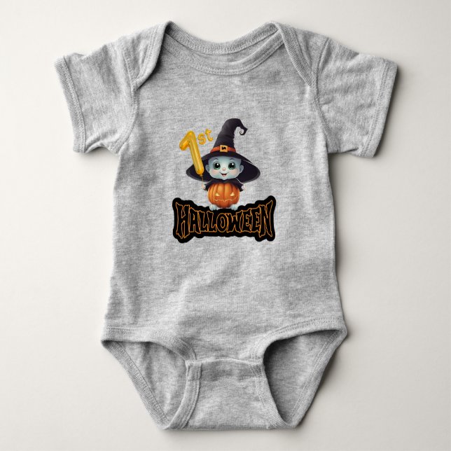 Baby body suit/one piece Halloween theme Baby Bodysuit (Front)