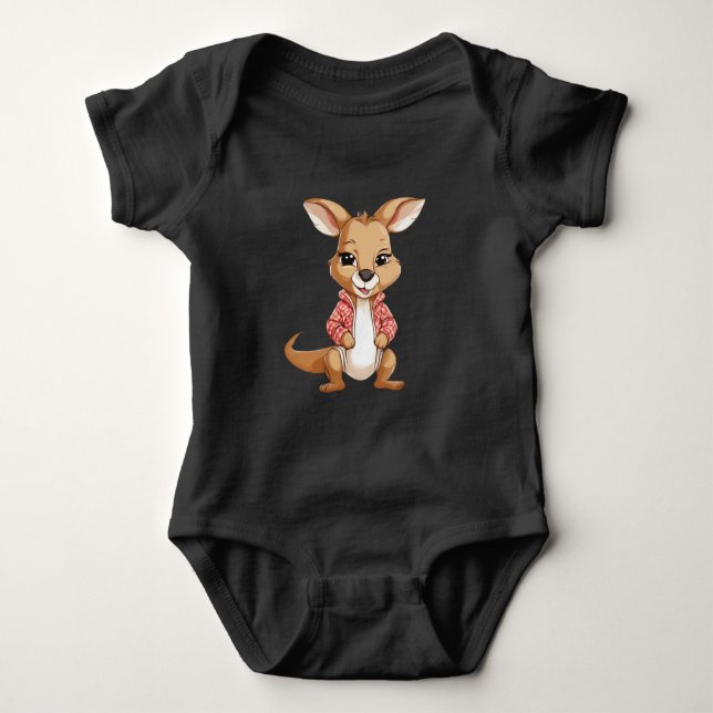Baby body with sweet animals baby bodysuit (Front)
