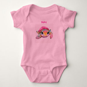 baby bodysuit, baby cloth , cute baby, sea turtle bodysuit