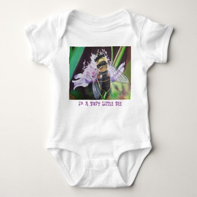  baby bodysuit BEE HAPPY (Front)