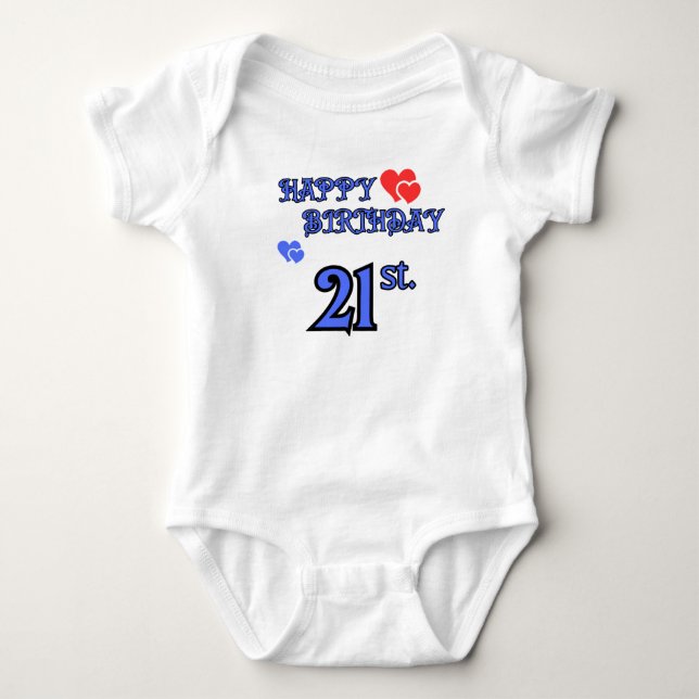 Baby Bodysuit Birthday 21 (Front)