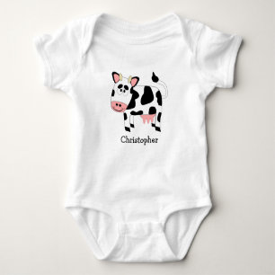 Baby Bodysuit Cow Design