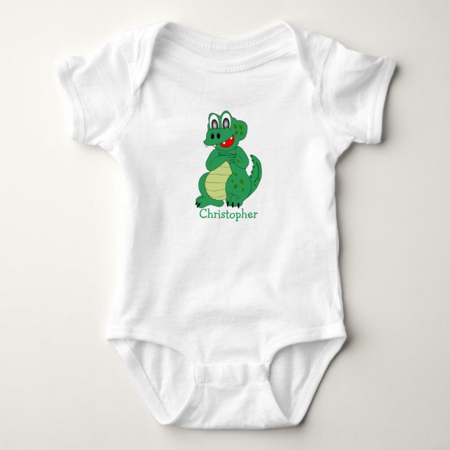 Baby Bodysuit Crocodile Design (Front)