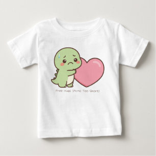 Baby Bodysuit - Cute Sad Dinosaur with Short Arms 