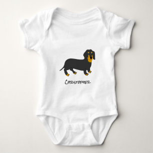 Baby Bodysuit Dachshund Dog Design