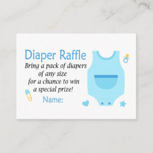 Baby bodysuit Diaper Raffle Tickets