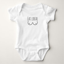 Baby Bodysuit "Eat Local" Breastfeeding