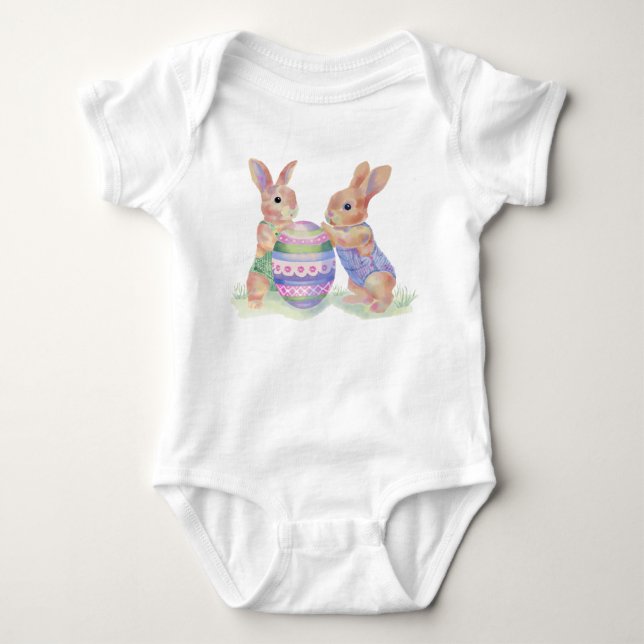 Baby Bodysuit Egg Bunnies (Front)