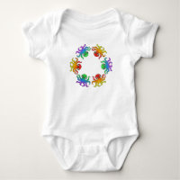 Baby Bodysuit - Gradient Octopus (white)