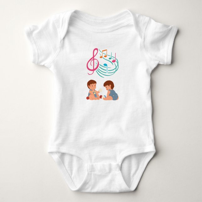 Baby Bodysuit Harmonious Playtime . (Front)