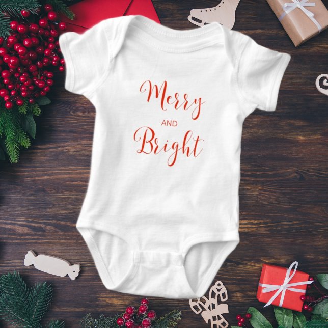 Baby bodysuit Merry and Bright Christmas  (Creator Uploaded)