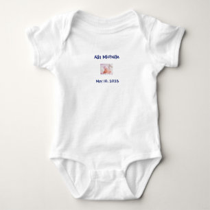 Baby bodysuit monogrammed