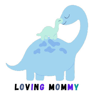 "Baby Bodysuit", Mum dinosaur and baby Baby Bodysuit