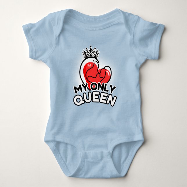 Baby Bodysuit : My Only Queen (blue) (Front)