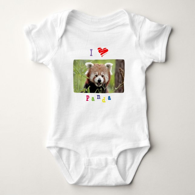 Baby Bodysuit Photo red panda , animals 0053. (Front)