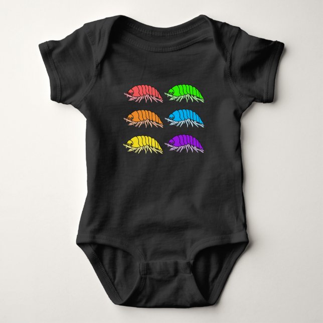 Baby Bodysuit - Rainbow Pill Bugs (vivid) (Front)