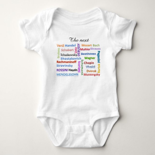 Baby Bodysuit The Next Great Music Composer (Front)