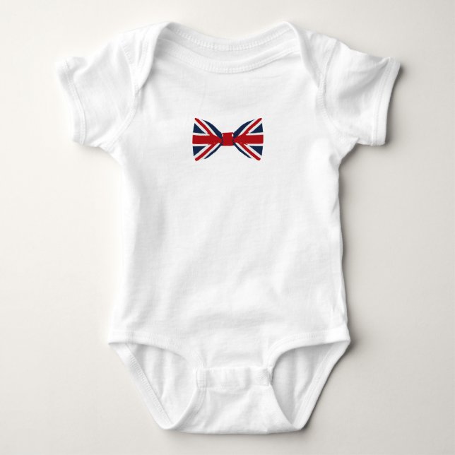 Baby Bodysuit - Union Jack Bow (Front)