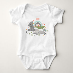  Baby Bodysuit with a cute illustration 
