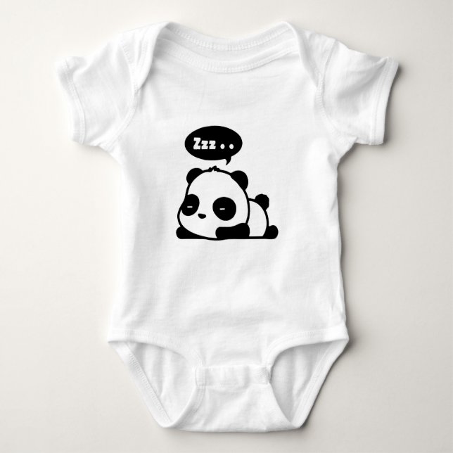 baby bodysuit with a cute sleepy panda (Front)