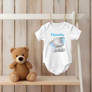 Baby Bodysuit with Cute Elephant