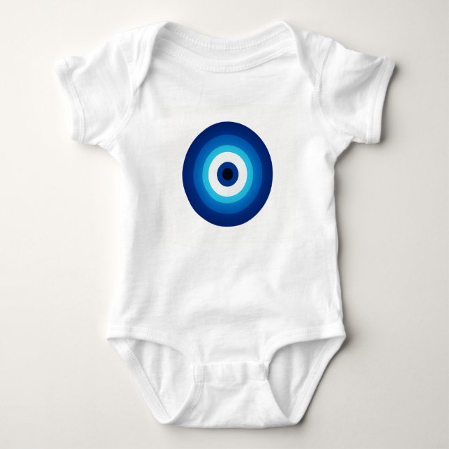 Baby Bodysuit with Evil Eye – Symbol of Love & Pro (Front)
