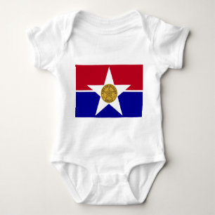 Baby bodysuit with flag of Dallas, USA