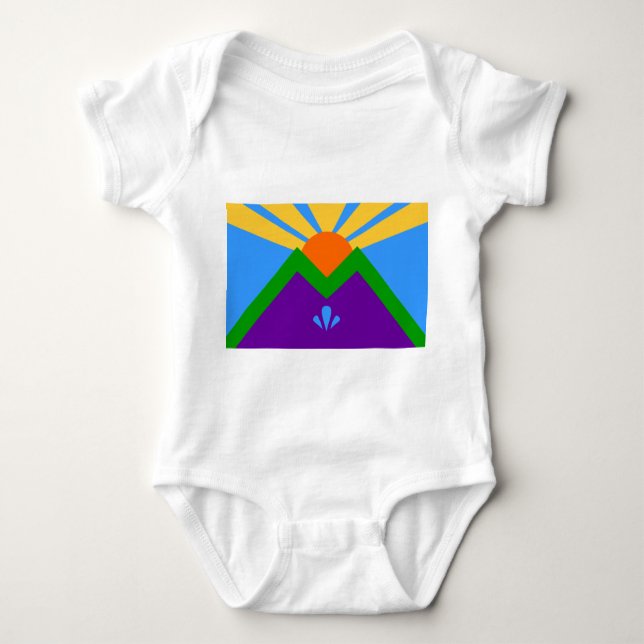 Baby bodysuit with flag of Manitou Springs (Front)