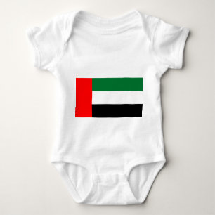 Baby bodysuit with flag of United Arab Emirates