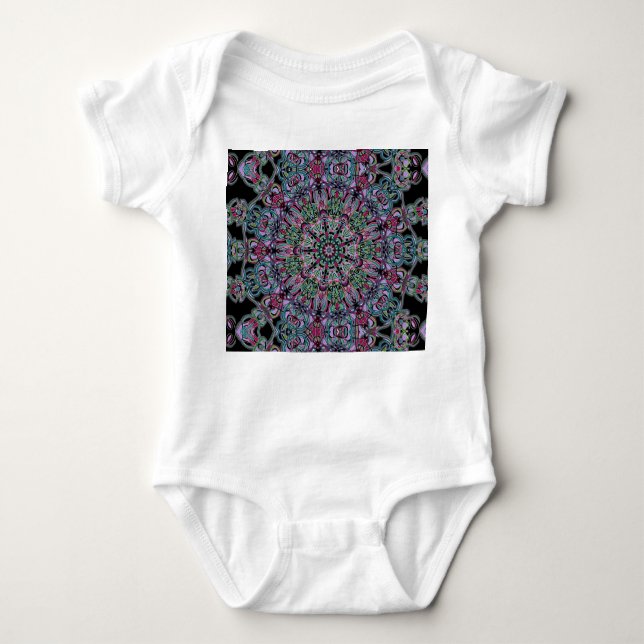 Baby bodysuit with mandala 2 (Front)