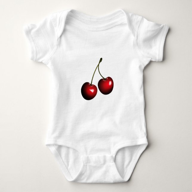 Baby Bodysuit with Sweet Cherry (Front)