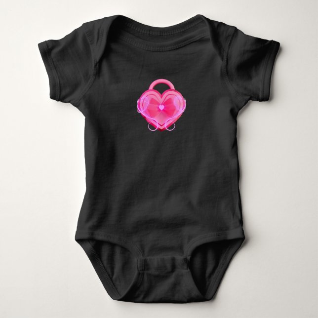 Baby Bodysuits Deep Inside Heart Art (Front)