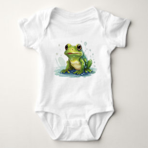 Baby bodysuits funny frog