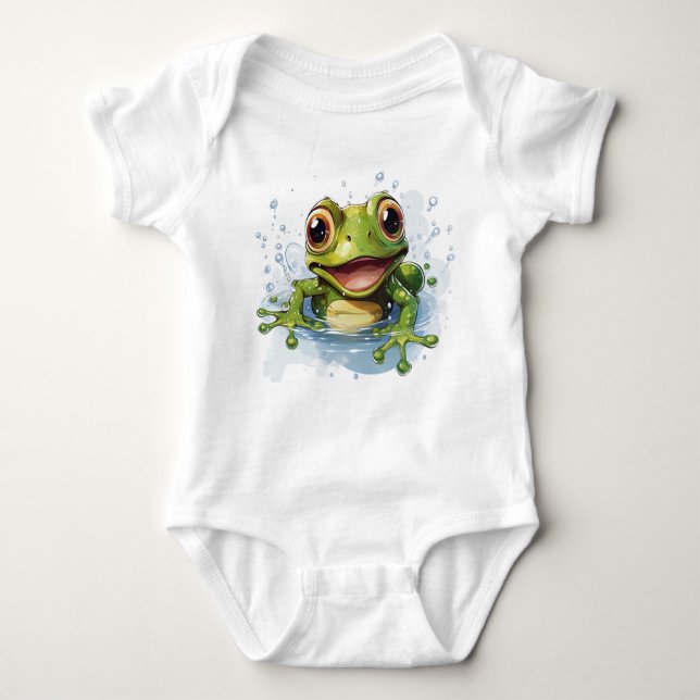 Baby bodysuits funny frog (Front)