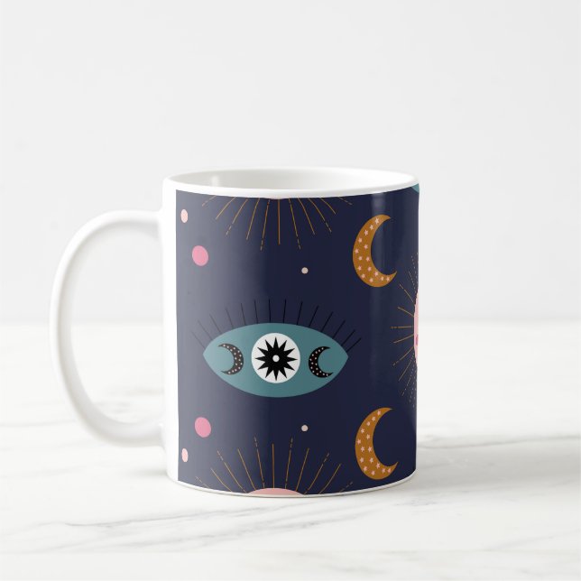 Baby boho, hippie chic pattern. coffee mug (Left)