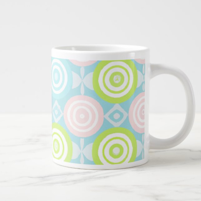 Baby Boho Pattern with Circles Large Coffee Mug (Right)