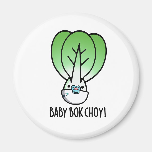 Baby Bok Choy Funny Veggie Pun  Magnet (Front)