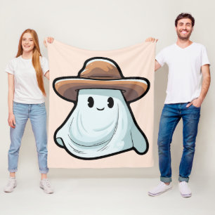 Baby Boo Cowboy Ghost Halloween Collection Fleece Blanket