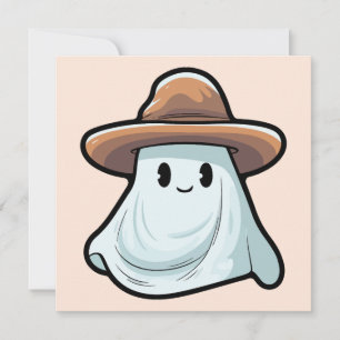 Baby Boo Cowboy Ghost Halloween Collection Holiday Card