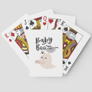 Baby Boo Cute Halloween Print Vintage Style Playing Cards
